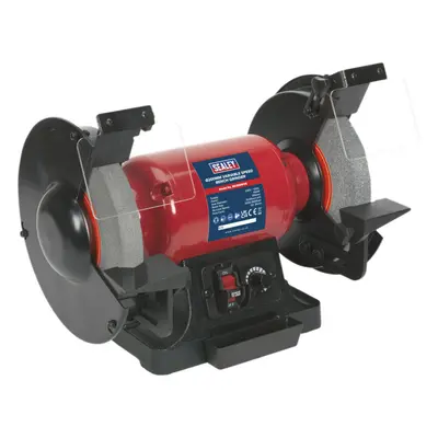 200mm Variable Speed Bench Grinder - 550W Induction Motor - Fine & Coarse Stones