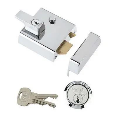 Yale Locks P2 Double Security Nightlatch 40mm Backset Chrome Finish Visi