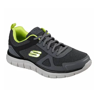 (8 UK, Charcoal/Bright Lime) Skechers Mens Track Bucolo Leather Trainers