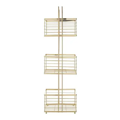 3-Tier Storage Caddy, Iron Wire, Gold