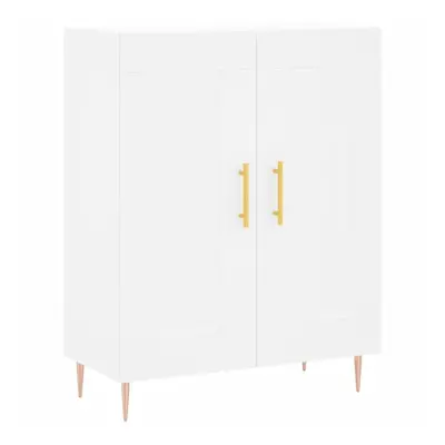 (white) vidaXL Sideboard Storage Cabinet Cupboard High Gloss White Engineered Wood