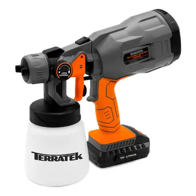 Terratek 18V Cordless Paint Sprayer, Electric HVLP Fence Paint Sprayer