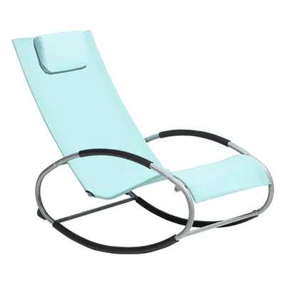 Sun Lounger Metal Light Blue CAMPO