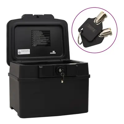 (44 x x cm) vidaXL Safe Box Security Safe Waterproof Fireproof Safe Box Lock Box Black