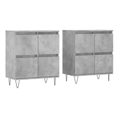 (concrete grey, pcs) vidaXL Sideboard Storage Cupboard Side Cabinets pcs White Engineered Wood