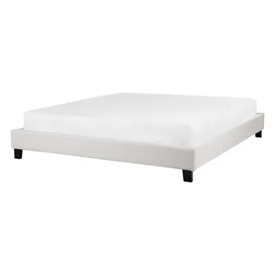 Bed ROANNE x cm (EU Super King) Fabric Light Grey