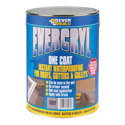 Everbuild Evercryl One Coat Roof Repair Compound Grey 5kg