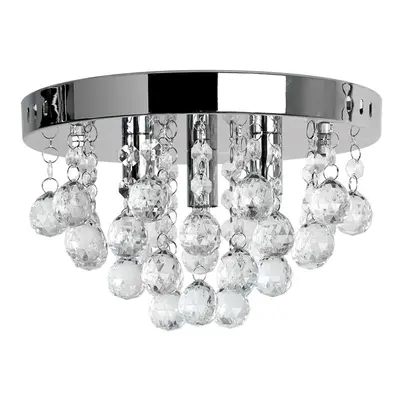 Mitre Silver Ceiling Light Droplets Pendant