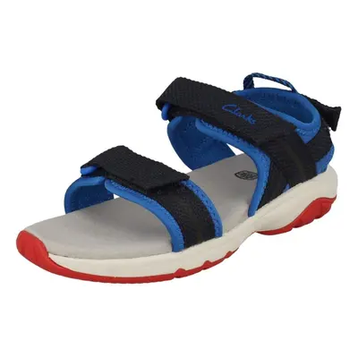 (Navy, UK Child) Childrens Clarks Water Friendly Strappy Sandals Expo Sea K