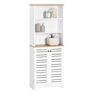 SoBuy BZR44-W,Bathroom Tall Cabinet Tall Cupboard Storage Cabinet