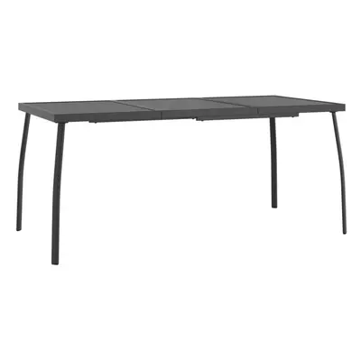 (165 x x cm) vidaXL Garden Table Outdoor Table Dining Room Table Anthracite Steel Mesh