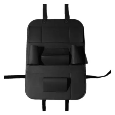 (Black) Pu Leather Car Seat Back Organizer Backseat Storage Box