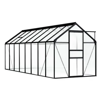 vidaXL Greenhouse Anthracite Aluminium 9.31mÂ² Conservatory Garden Plant House