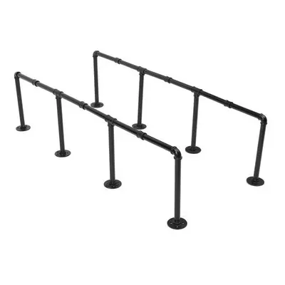 145cm Height Iron Pipe Shelf Retro Design Black Iron Pipe Wall Mount Shelf Shelving Tool