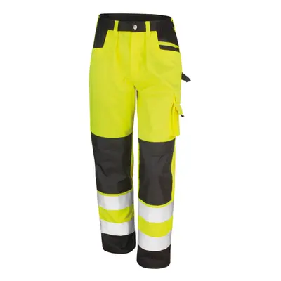 (XXL R, Yellow) Result Core Unisex Adult Hi-Vis Safety Cargo Trousers