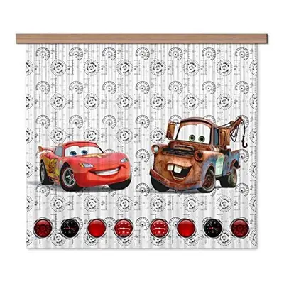 Disney AG Design Cars Kids Curtains/3D Photo Print, Polyester, Multi-Colour, x cm