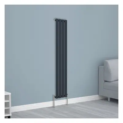 (1600x272mm Single, Anthracite) NRG Horizontal Vertical Flat Panel Designer Radiator Central Hea