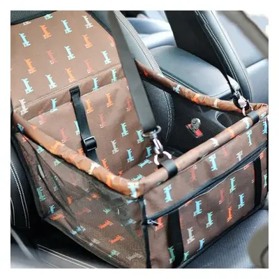 (Coffee) Foldable Pet Dog Car Seat Cover Safe Basket Protector Puppy Travel Pet Carrier Bag