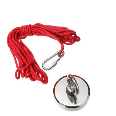 (60mm) 35-600KG Neodymium Fishing Salvage Recovery Magnet with 10M Rope For Detecting Metal Trea