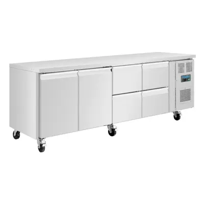 Polar U-Series Double Door and Drawer Counter Fridge 476Ltr