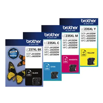 GENUINE Original Brother LC235XL LC237XL Colours Value Pack Ink Cartridge