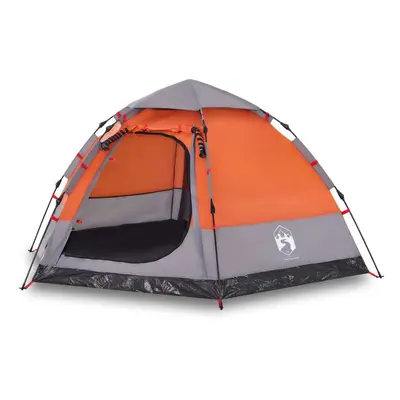 (Grey and orange, x x cm) vidaXL Camping Tent Cabin 4-Person Lightweight Dome Tent Blue Quick Re