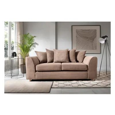 (Brown) Jumbo Cord Grey 3+2 Sofa Set