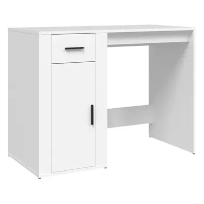 (white) vidaXL Desk Engineered Wood Office Computer Study Working Table Multi Colours