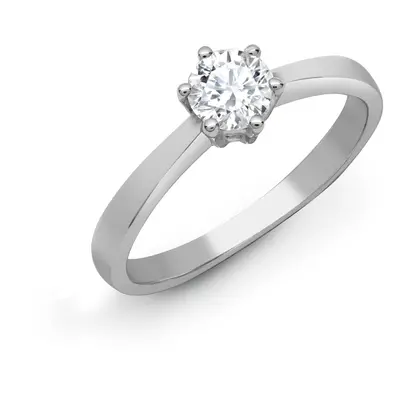 (G) Jewelco London Ladies Solid Platinum Claw Set Round G SI1 0.5ct Diamond Solitaire Engagement