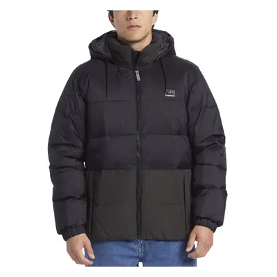 (M, Black) Quiksilver Mens Wolfs Shoulder Hooded Winter Padded Puffer Jacket - Black