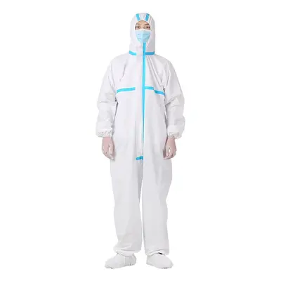 (XL) Coverall Disposable Isolation Suit for Staff Protective Clothing Dust-proof Coveralls Antis