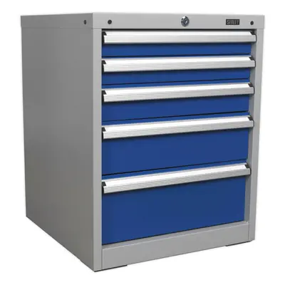 5 Drawer Industrial Cabinet - High Quality Lock - Heavy Duty Drawer Slides