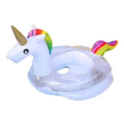 (unicorn) Inflatable Circle Baby Infant Float Pool Swimming Ring Sunshade Floating Seat Toys