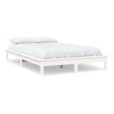 (white, x cm) vidaXL Solid Wood Pine Bed Frame Wooden Bedstead Bed Base Multi Colours/Sizes