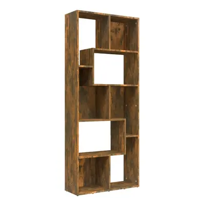 (smoked oak) vidaXL Book Cabinet Bookshelf Bookcase Storage Rack Book Stand Engineered Wood