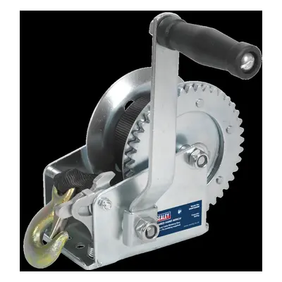 Geared Hand Winch 540kg Capacity with Webbing Strap