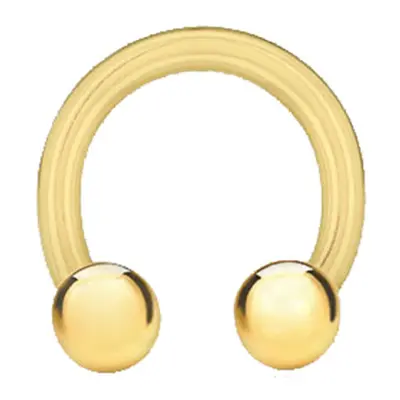 Jewelco London 9ct Gold U-Shape Ball Torque Nose 1mm Barbell Body Piercing, 9mm - 1-70-0659