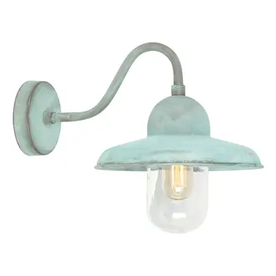 Outdoor IP44 Wall Light Sconce Verdigris LED E27 100W Bulb External d02468