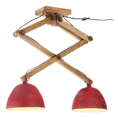 vidaXL Ceiling Lamp Hanging Light Ceiling Chandelier W Distressed Red E27