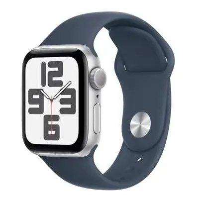 Apple Watch SE 40mm Aluminium Silver Sport Band Storm Blue S/M ITA MRE13QL/A