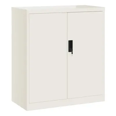 vidaXL File Cabinet Locking Office Storage Cabinet Filing Cabinet White Steel