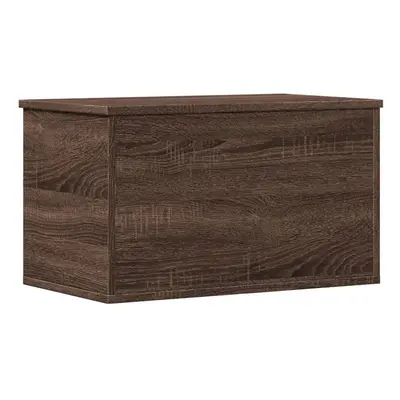 vidaXL Storage Box Toy Box Blanket Box Storage Chest Brown Oak Engineered Wood