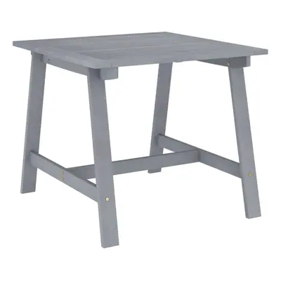 vidaXL Solid Acacia Wood Garden Dining Table Grey 88x88x74 cm Wooden Table