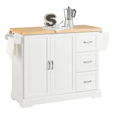 SoBuyÂ® FKW41-WN, Extendable Island Kitchen Storage Trolley Cabinet