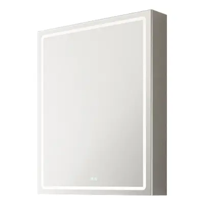 500 x 700mm IP44 LED Bathroom Mirror Cabinet - Touch Demister & Shaver Socket