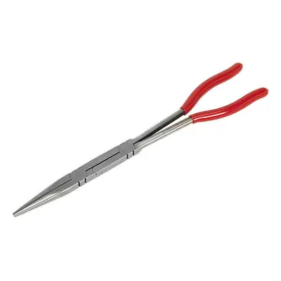 335mm Double Jointed Needle Nose Pliers - Serrated Jaws - Long Reach Design