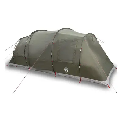 (olive green) vidaXL Family Tent Tunnel 6-Person Camping Tent Lightweight Tent Waterproof