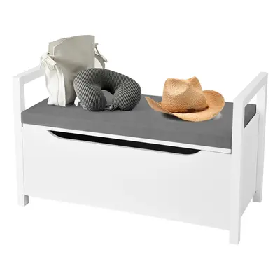 2 In1 Shoe Bench Wooden Shoe Cabinet With Padded Seat Organizer