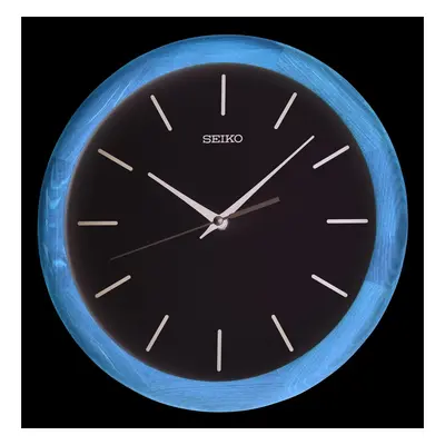 Seiko Wooden Round Battery Wall Clock Silent Sweep QXA781A