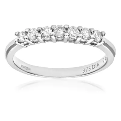 (N) Jewelco London 9ct White Gold Diamond Eternity Ring